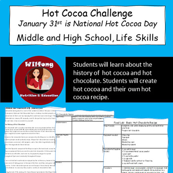 Preview of Hot Chocolate Challenge/January 31st is National Hot Chocolate Day
