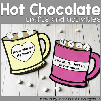 Preview of Hot Chocolate Craft with Writing and Math