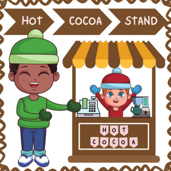 Preview of Hot Chocolate Dramatic Play Center - Hot Cocoa Stand Pretend Play
