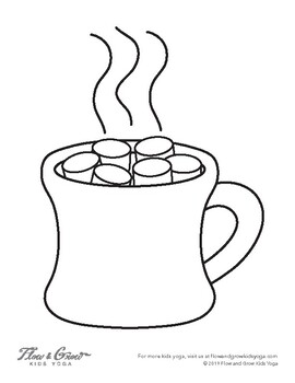 Hot Chocolate Mug Coloring Page by Flow and Grow Kids Yoga ...