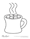 Hot Chocolate Mug Coloring Page