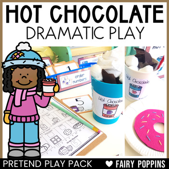 Preview of Hot Chocolate Stand Dramatic Play Printables | Winter Pretend Play, Hot Cocoa