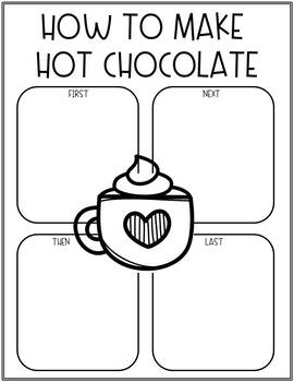 Hot Chocolate Winter Writing Activity by Iced Coffee Classroom | TPT