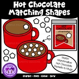 Matching Hot Chocolate and Marshmallow Shapes Clipart