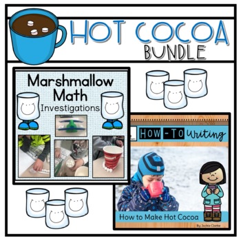 Preview of Hot Cocoa Chocolate Bundle | Winter Math and Writing Activities | Marshmallows