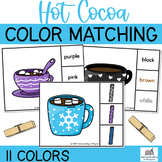 Hot Cocoa Color Matching Clip Cards Preschool Kindergarten