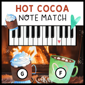 Preview of Hot Cocoa Note Match! Music Game Winter BOOM Cards