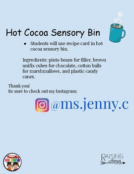 Preview of Hot Cocoa Sensory Bin