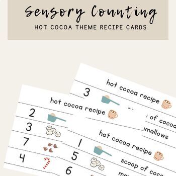 Preview of Hot Cocoa Sensory Counting Recipes