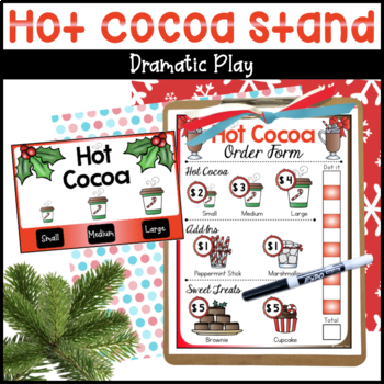 Preview of Hot Cocoa Stand Dramatic Play - Hot Chocolate Dramatic Play for Winter Theme