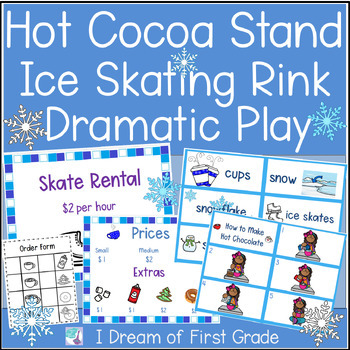 Preview of Hot Cocoa Stand and Ice Skating Rink  Winter Dramatic Play For Preschool