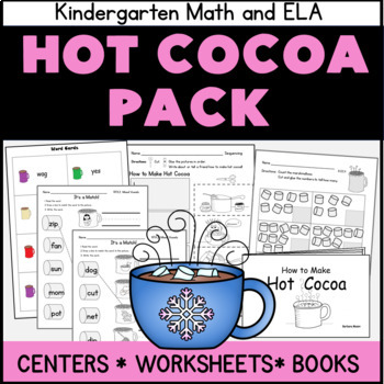 Hot Cocoa Theme Pack: Math and ELA: CVC Game, 