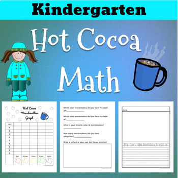 Preview of Hot Cocoa marshmallow Graphing, addition, subtraction, writing Activity pack