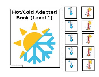 Preview of Hot/Cold Leveled Adapted Book(s) with Matching activity