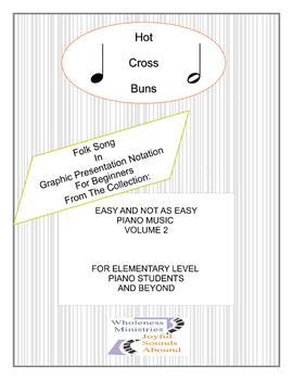 Preview of Hot Cross Buns: Folk Song In Graphic Presentation Notation For Beginners