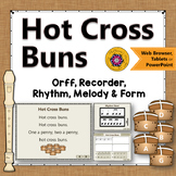 Orff Arrangement ~ Hot Cross Buns: Orff, Soprano Recorder,