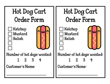 CVC builder Hot dogs dramatic play easy booklet - Pure Joy Teaching