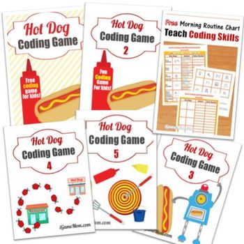 Preview of Hot Dog Coding Game Bundle (Game 1 to 5 + bonus)