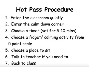 Preview of Hot Pass/ Break Pass/ Hall Pass Procedure