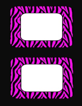 Hot Pink Zebra Bulletin Board Letters ~ Months ~ Numbers ~ Nametags