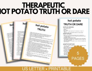 Preview of Hot Potato Truth or Dare: Therapeutic Game for Teens