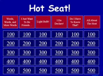 FREEBIE:60-Second Hot Seat Game 