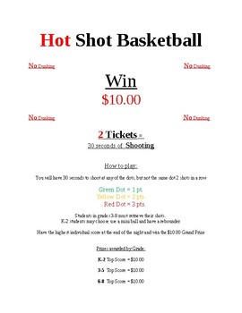 Preview of Hot Shot Basketball Flyer/Mini Poster