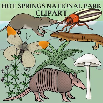 Hot Springs National Park Clipart - Plants and Animals of the National Parks