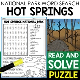 Hot Springs National Park Word Search Puzzle National Park