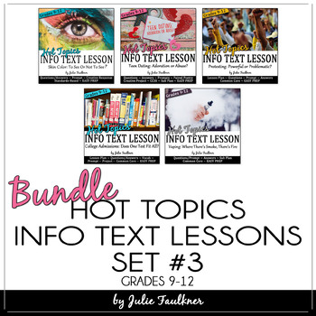 Preview of Hot Topics Informational Text Lessons: BUNDLE, Set #3