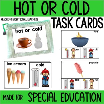 Preview of Hot or Cold Task Cards Special Education