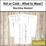 Hot or Cold - What to Wear? Blackline Masters