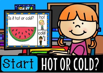 Preview of Hot or cold powerpoint game with reward stickers