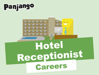 Preview of Hotel Receptionist - Career Exploration PowerPoint and Worksheet