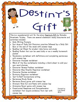 Preview of Houghton Mifflin Harcourt Journeys 2014 Grade 3 Destiny's Gift