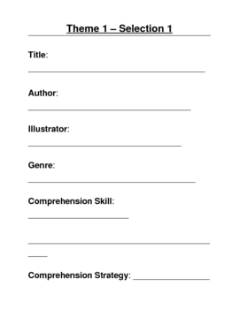 Preview of Houghton Mifflin Grade 3 Entire Year Themes 1 - 6 Skills Focus Packet