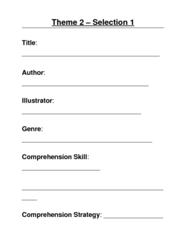 Preview of Houghton Mifflin Grade 3 Theme 2 Skills Focus Packet / Portfolio