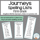 Journeys First Grade Spelling Lists Lessons 1-30