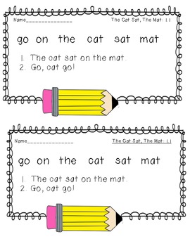 The Cat Sat On The Mat Worksheets Teaching Resources Tpt