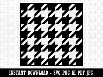 Houndstooth Pattern Block Clipart Instant Digital Download AI PDF SVG ...