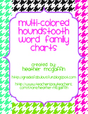 Houndstooth Word Family Charts