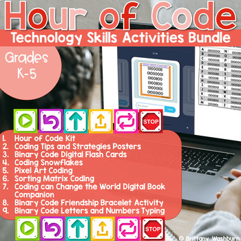 Preview of Hour of Code Bundle of K-5 Activities and Decor
