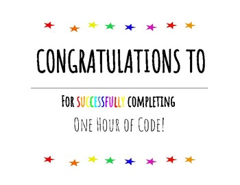 Preview of Hour of Code Certificates