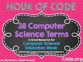 Preview of Hour of Code Computer Science Terms