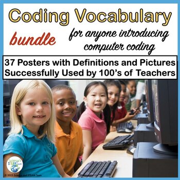 Preview of Hour of Code Computer Vocabulary Posters Bundle