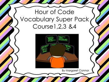 Preview of Hour of Code Vocabulary Bundle for Courses 1,2,3 & 4