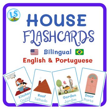 Preview of House Bilingual Flashcards English and Portuguese