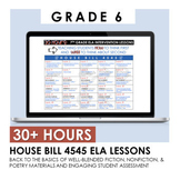 House Bill 4545 Intervention ELA Lessons: 6th Grade