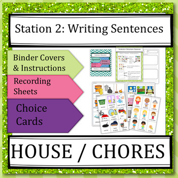 house chores family spanish sentence structure centers stations