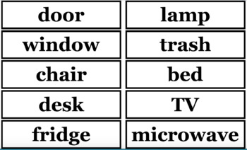 Preview of House/Classroom Word Labels